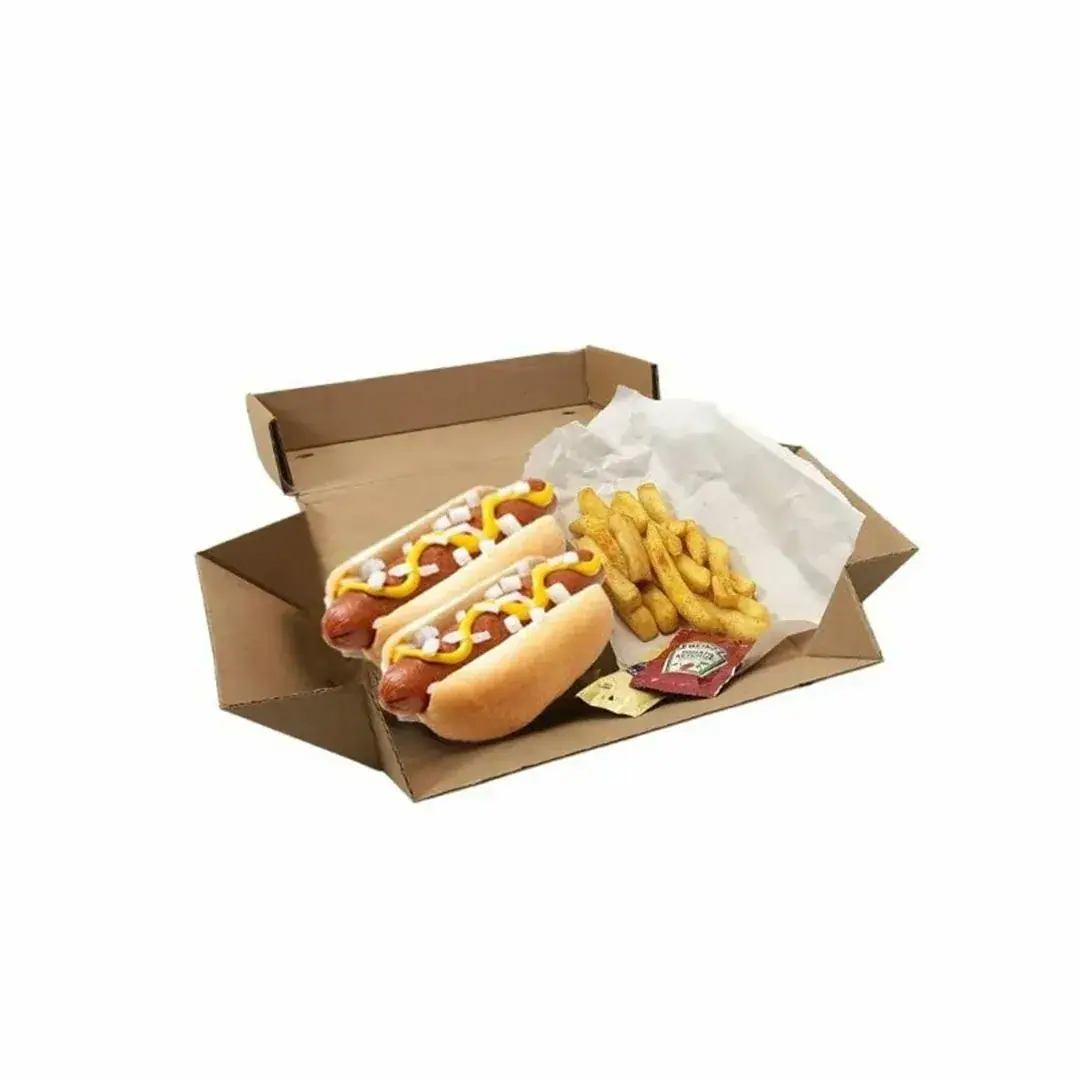 Tepsi Tipi Sandviç ve Hot Dog Kutusu 21x12x8 cm