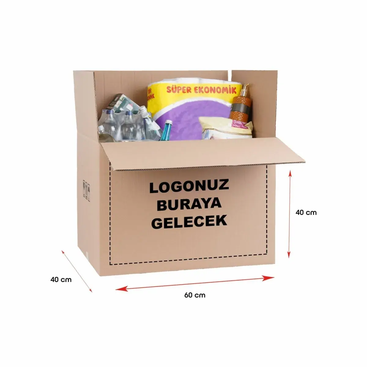 Logo Baskılı Çift Oluklu Taşıma Kolisi