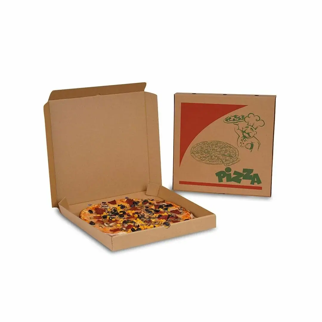 Baskılı Pizza Kutusu 23,5x23,5x3 cm