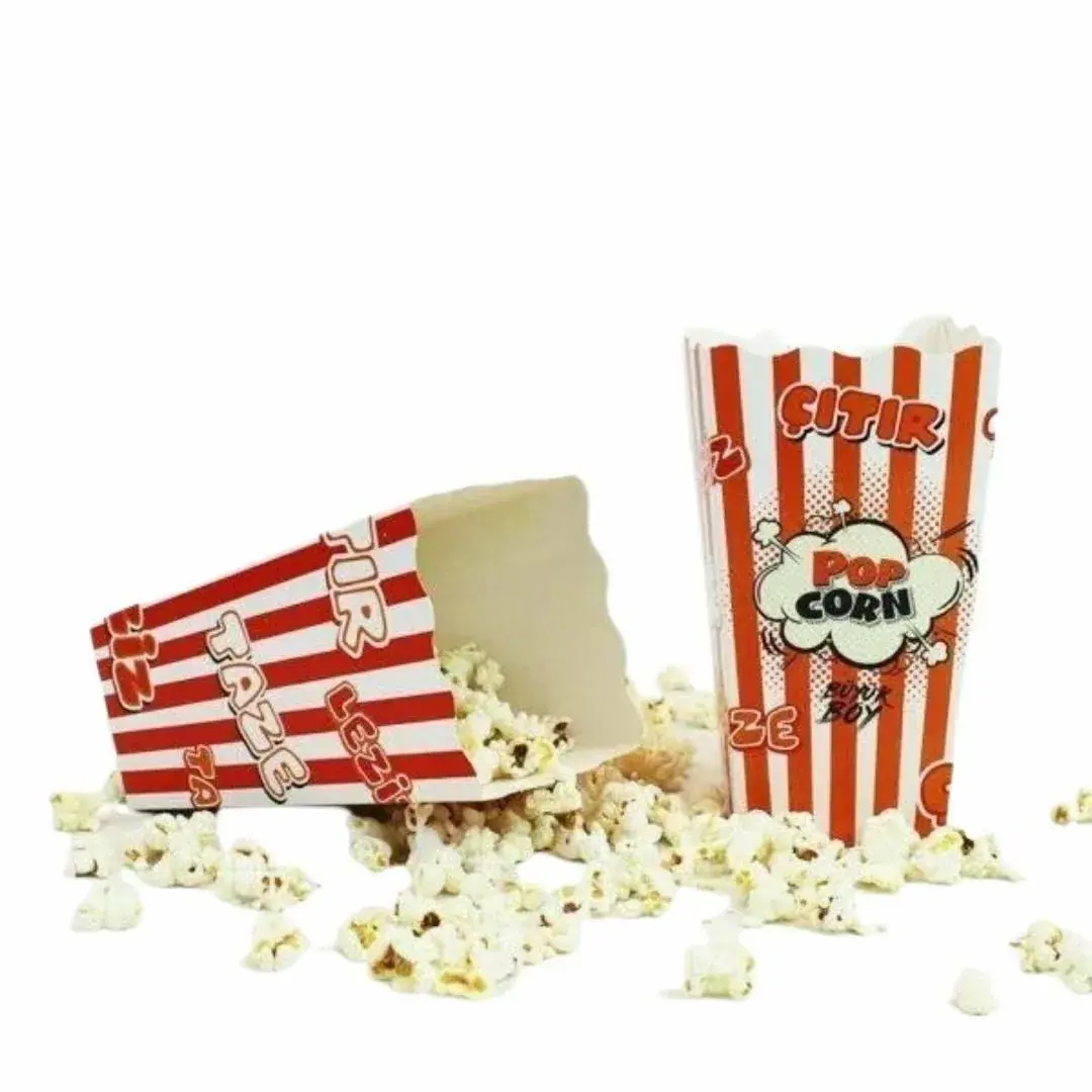 Küçük Boy Popcorn Kutusu 6x8,5x17 cm