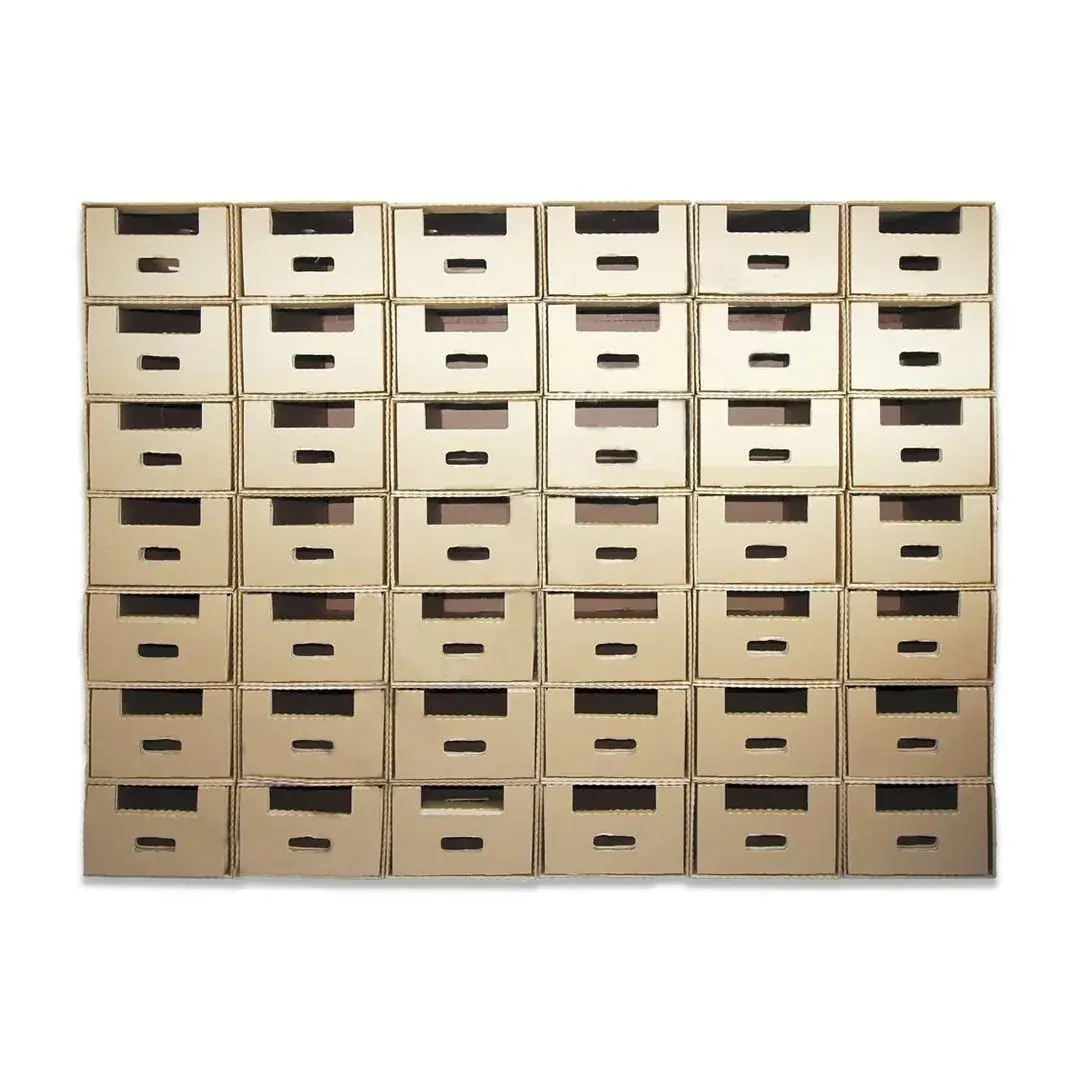 Çekmeceli Kare Karton Raf 39,6x39,6x34,6 cm