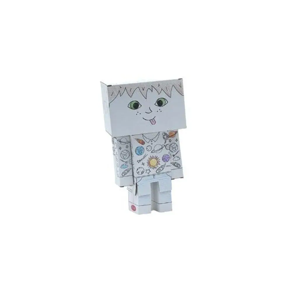 Boyanabilir Karton Kız Figürü Uni Girl 17x9x30 cm