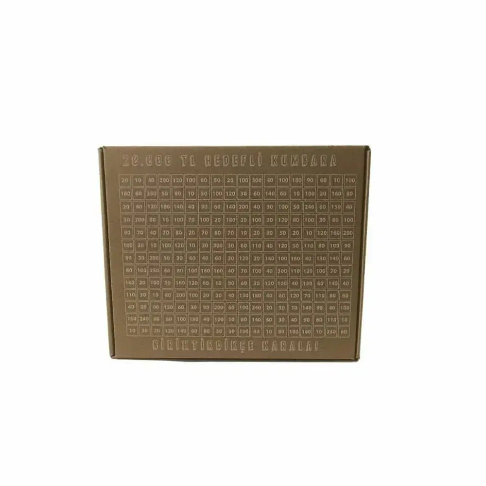 Karton Kumbara 20 Bin TL Hedefli 27,5x22,5x7,5 cm