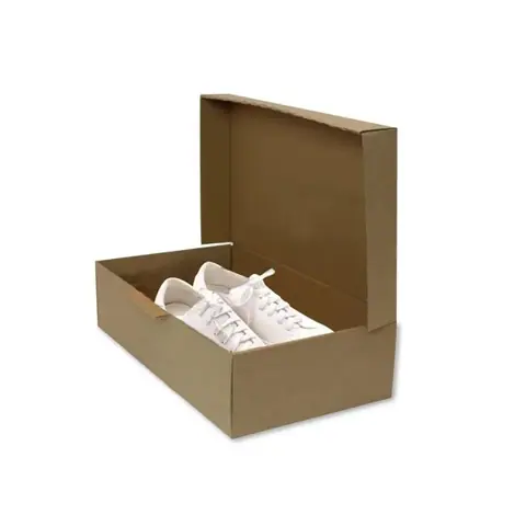 Kendinden Kapaklı Ayakkabı Kutusu 20x36x9 cm Esmer