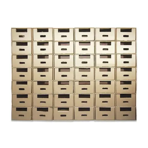 Çekmeceli Kare Karton Raf 39,6x39,6x34,6 cm