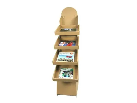 Beyaz Karton Stand Tek Raflı 56x24,5x154 cm