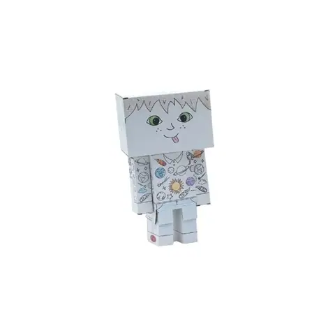Boyanabilir Karton Kız Figürü Uni Girl 17x9x30 cm