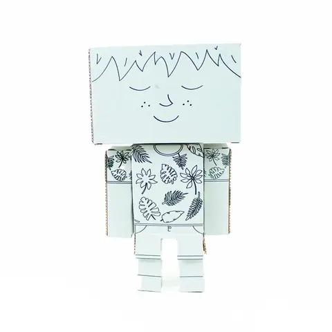 Boyanabilir Karton Erkek Figürü Uni Boy 17x9x30 cm